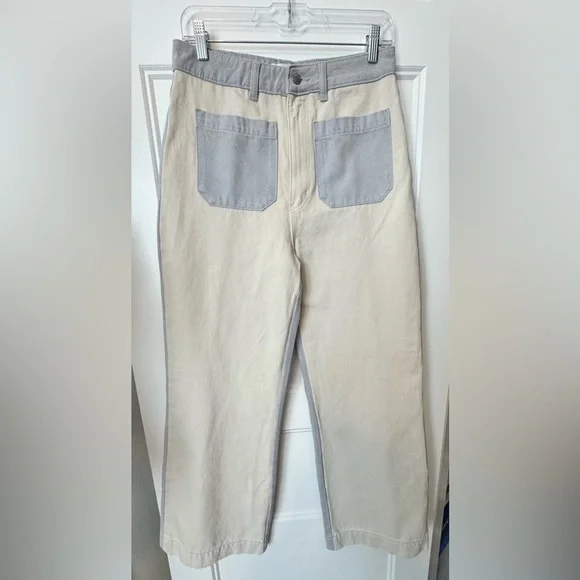 Rolla's Sailor Jeans Size 29 Two Tone Shell Splice
High Rise Wide Leg Excellent - Picture 2 of 12